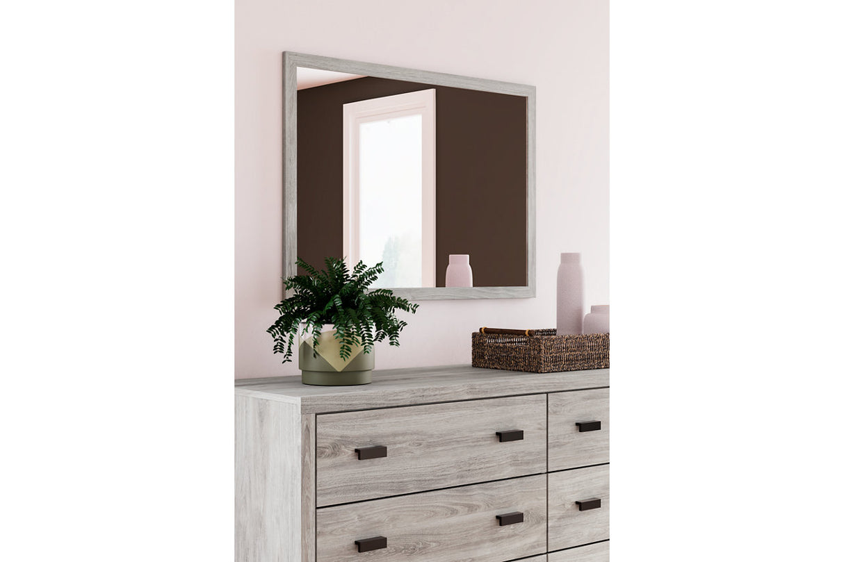 Vessalli Gray Dresser and Mirror from Ashley - Luna Furniture