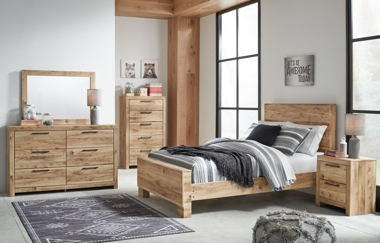 Hyanna Tan Brown Full Panel Bed, Dresser and Mirror from Ashley - Luna Furniture