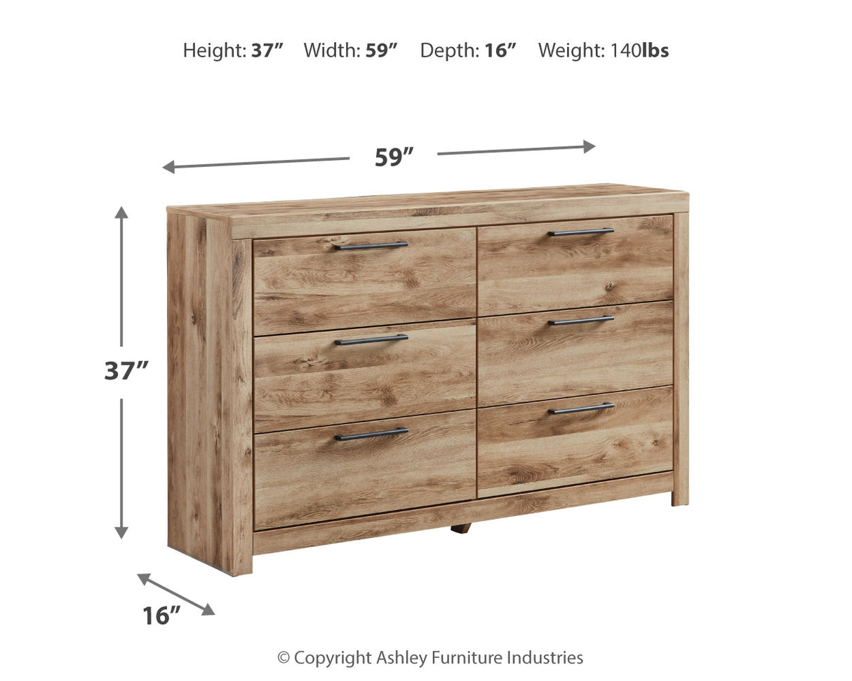 Hyanna Tan Brown Queen Panel Storage Bed, Dresser and Nightstand from Ashley Furniture - Luna Furniture