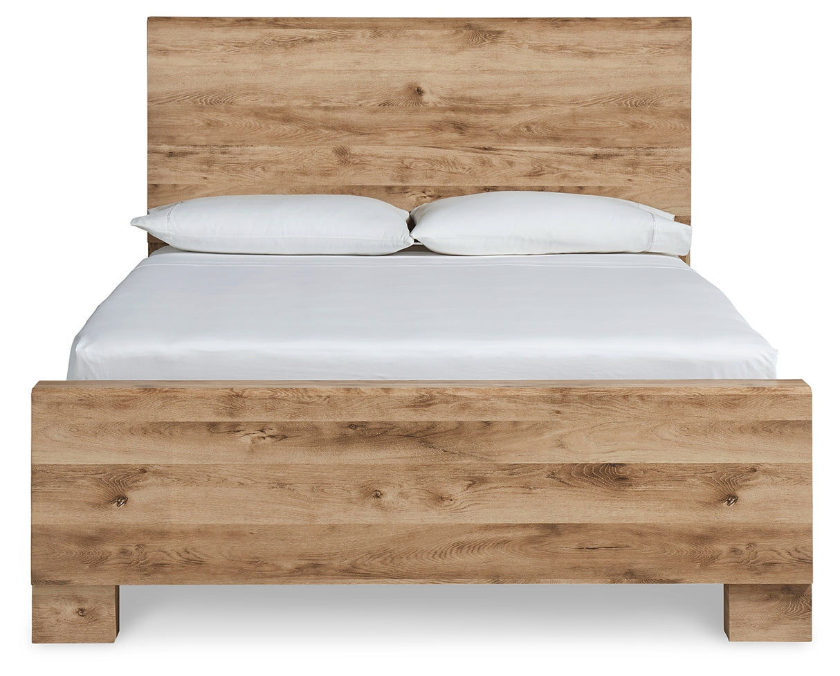 Hyanna Tan Brown Queen Panel Bed, Dresser, and Nightstand from Ashley - Luna Furniture