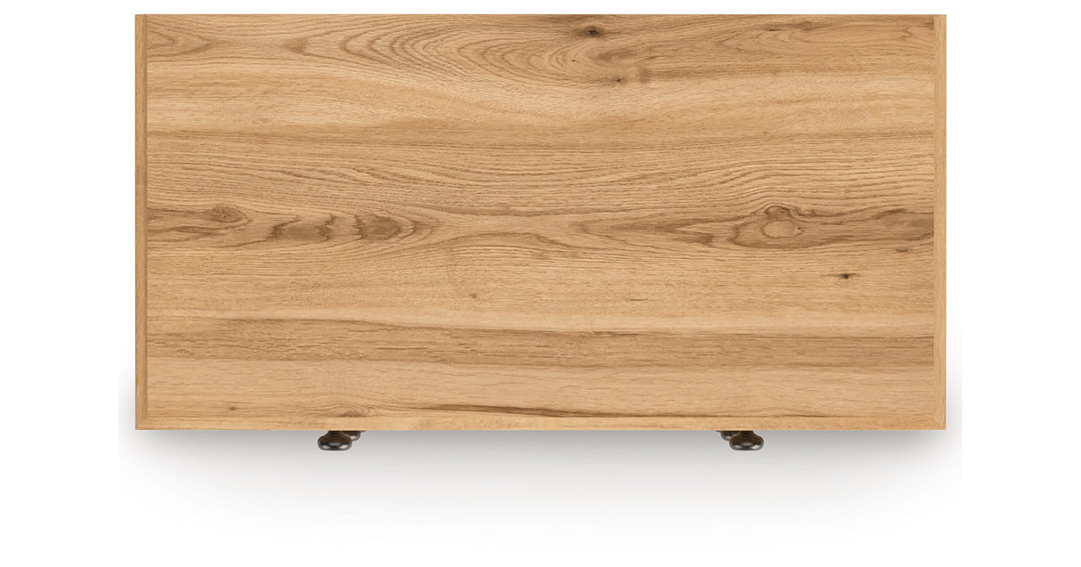 Aleaport King Panel Bed with Dresser and Chest in Warm Brown from Ashley - Luna Furniture