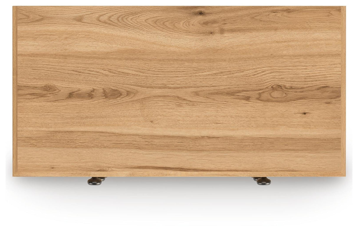 Aleaport Warm Brown Full Panel Bed, Dresser, Mirror, Chest and Nightstand
