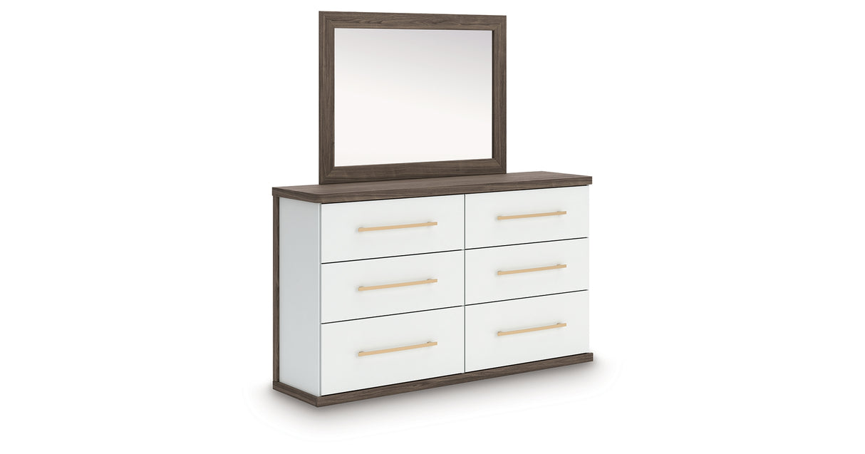 Kendanport Brown Dresser and Mirror from Ashley Furniture - Luna Furniture