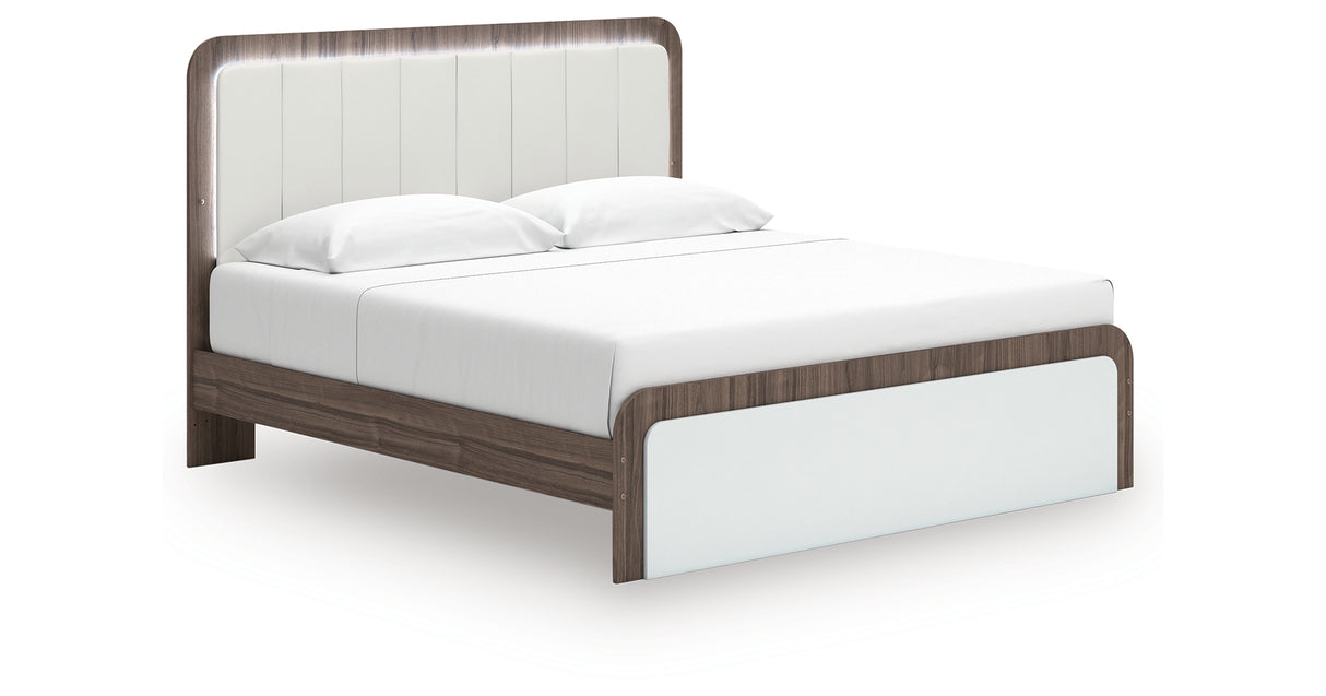 Kendanport King Platform Bed, Dresser, Mirror and Nightstand from Ashley Furniture - Luna Furniture