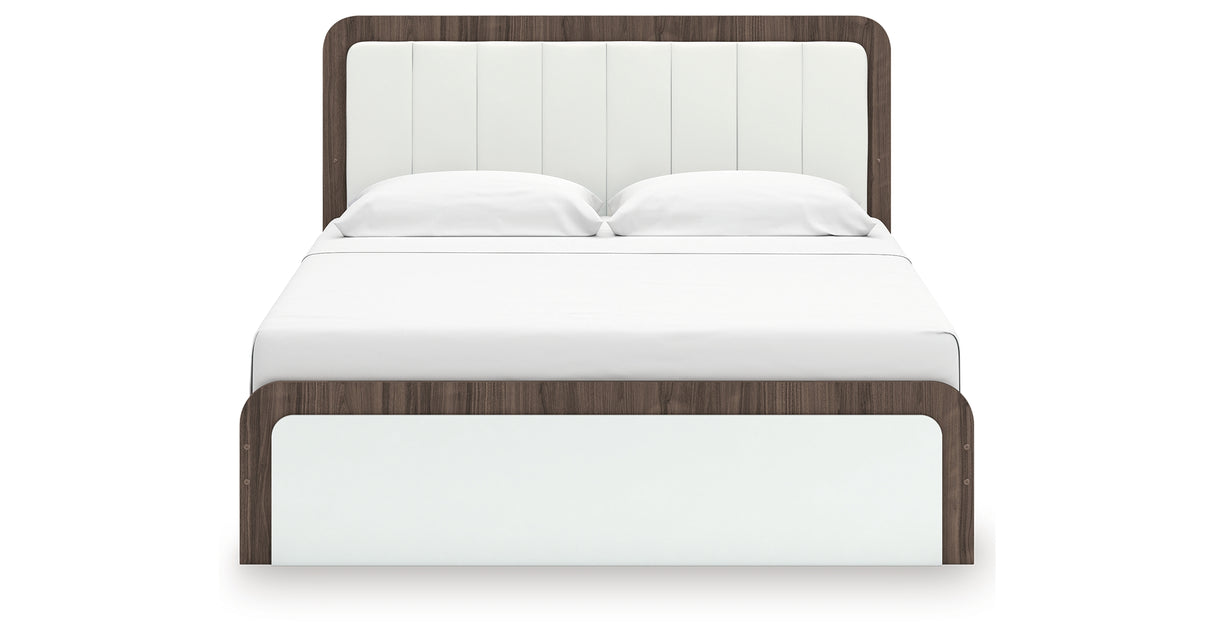 Kendanport King Platform Bed, Dresser, Mirror and Nightstand from Ashley Furniture - Luna Furniture