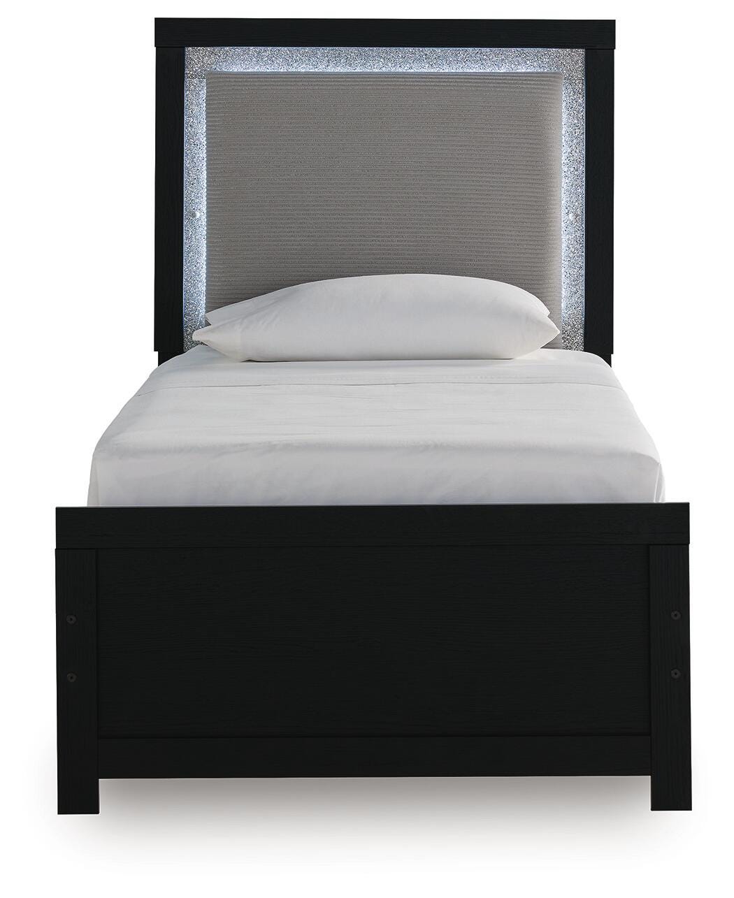 Maeling Twin Upholstered Panel Bed, Dresser and Mirror from Ashley - Luna Furniture