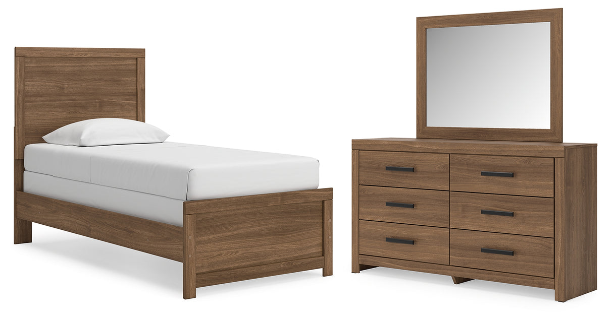 Broachmyn Aurburn Twin Panel Bed, Dresser and Mirror from Ashley Furniture - Luna Furniture
