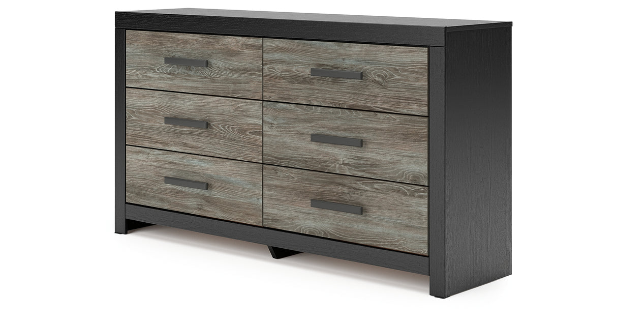 Broachmyn Black/Gray Queen Bookcase Panel Bed, Dresser and Nightstand from Ashley - Luna Furniture