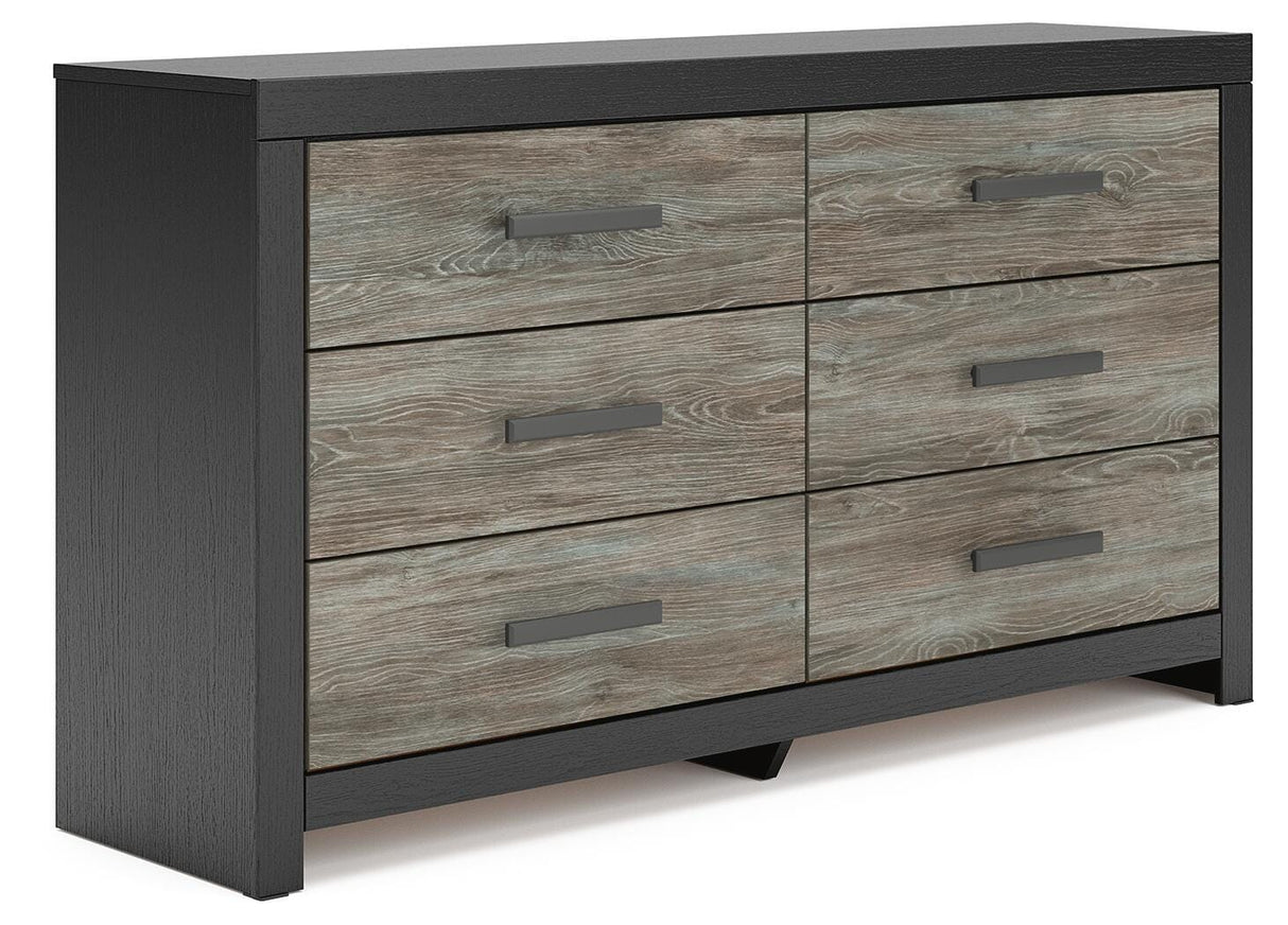 Broachmyn Black/Gray Queen Bookcase Panel Bed, Dresser and Nightstand from Ashley - Luna Furniture