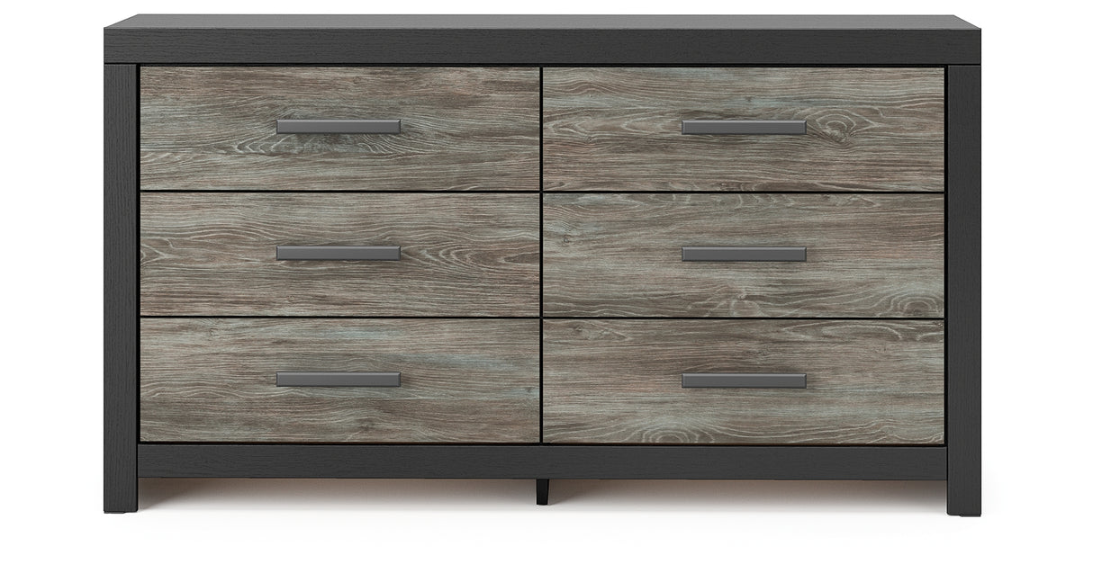 Broachmyn Black/Gray Queen Bookcase Panel Bed, Dresser and Nightstand from Ashley - Luna Furniture