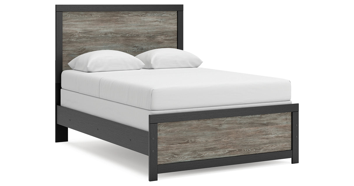Broachmyn Black/Gray Full Panel Bed from Ashley Furniture - Luna Furniture
