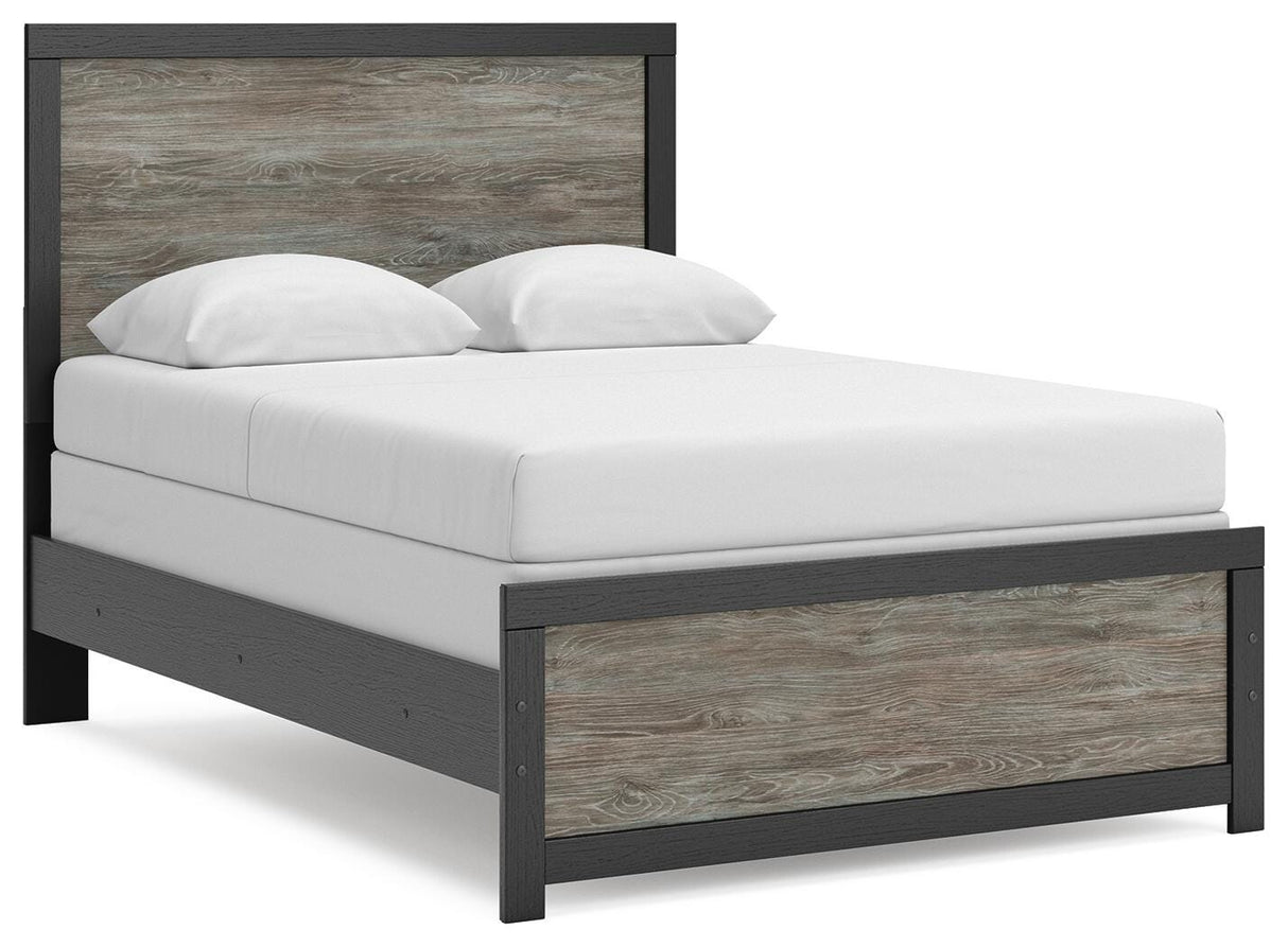 Broachmyn Black/Gray Full Panel Bed, Dresser and Mirror from Ashley Furniture - Luna Furniture
