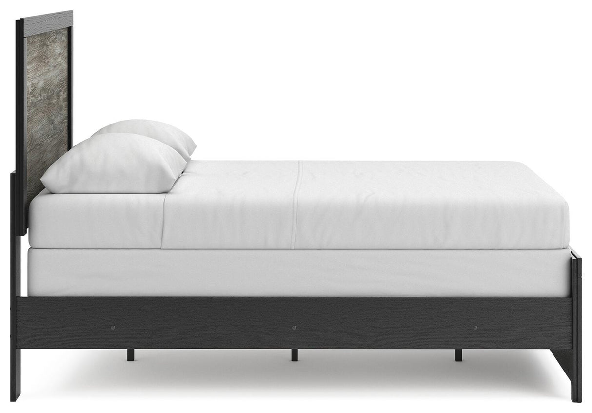 Broachmyn Black/Gray Full Panel Bed, Dresser and Mirror from Ashley Furniture - Luna Furniture