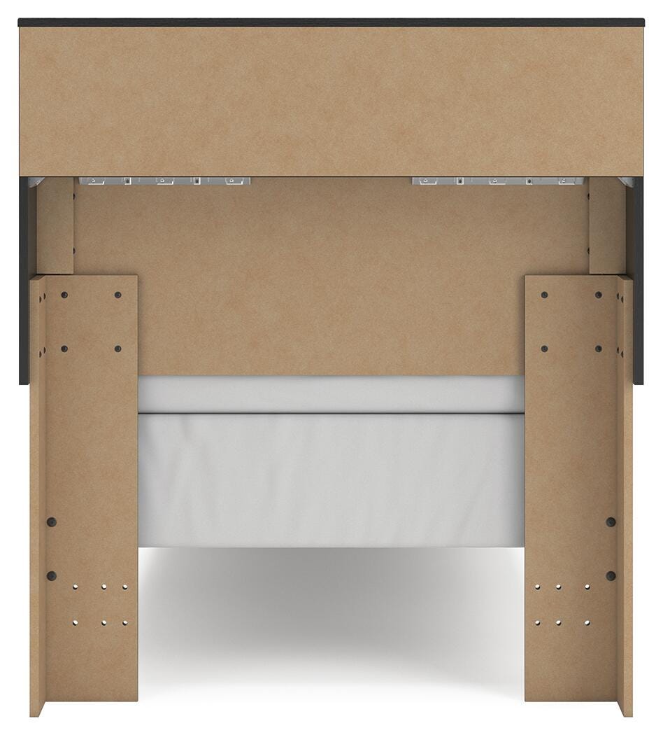 Broachmyn Black/Gray Twin Bookcase Bed, Dresser and Mirror from Ashley - Luna Furniture