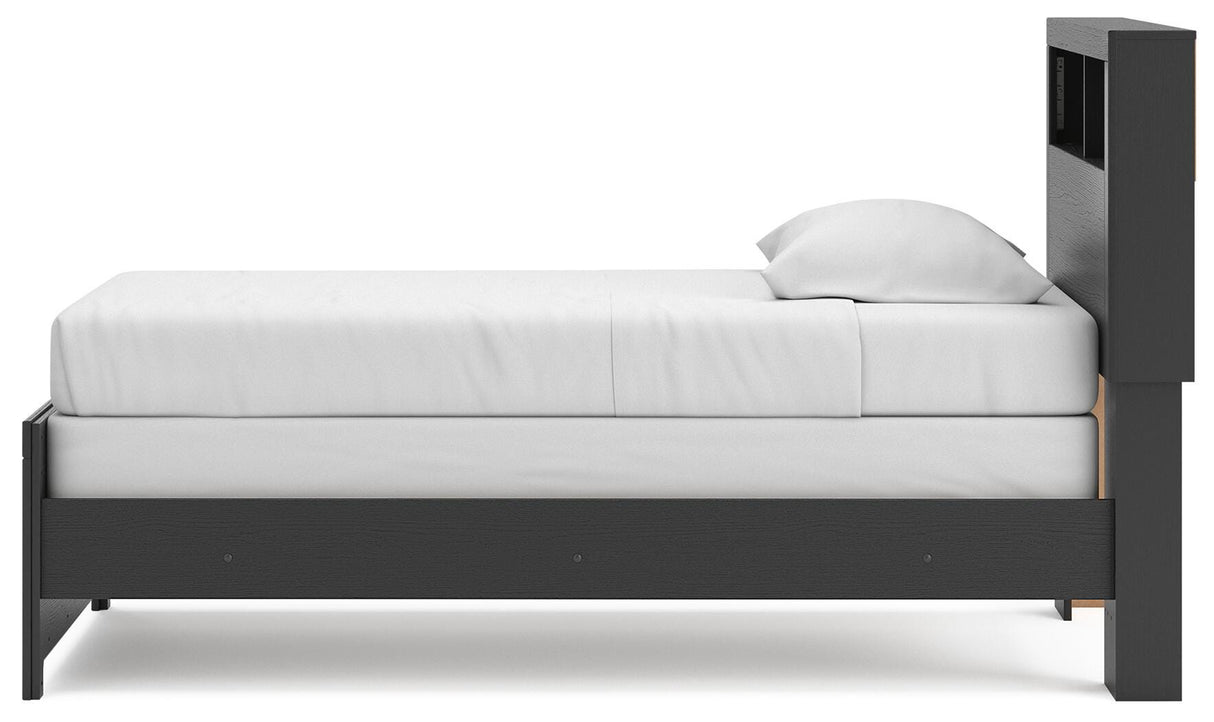 Broachmyn Black/Gray Twin Bookcase Bed, Dresser and Mirror from Ashley - Luna Furniture
