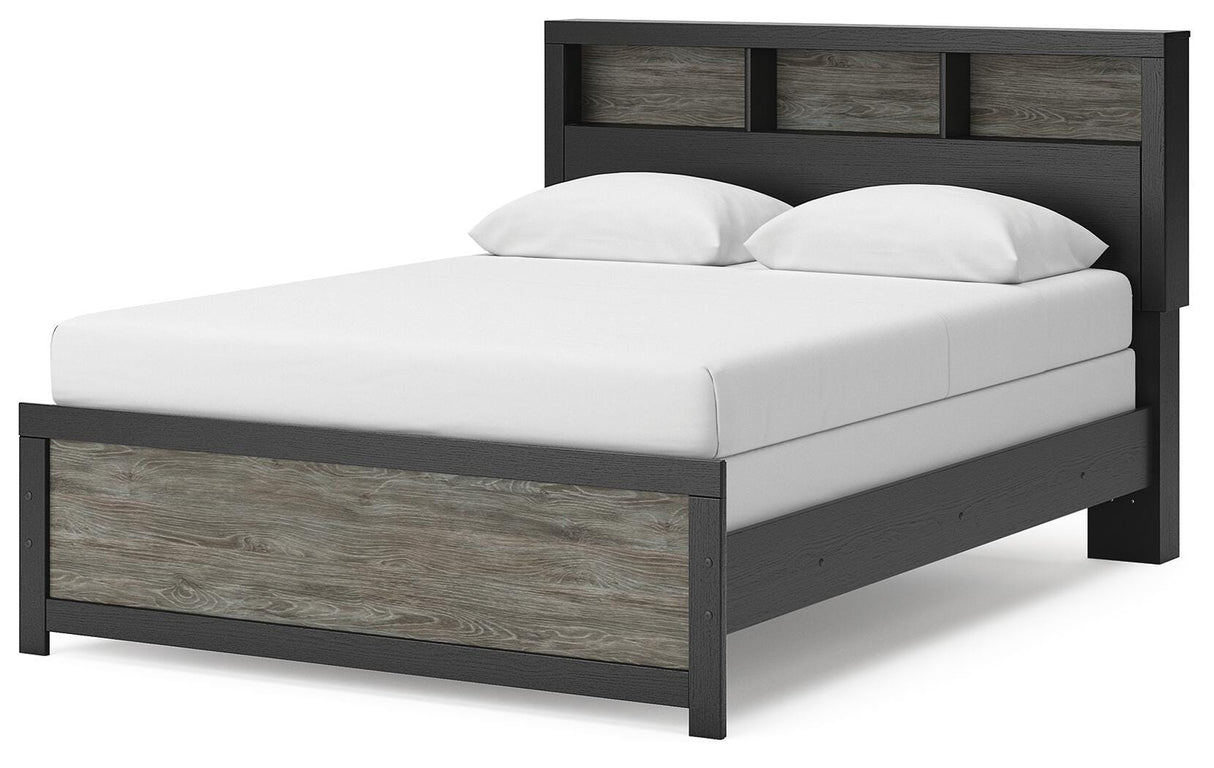 Broachmyn Black/Gray Queen Bookcase Bed, Dresser and Mirror from Ashley Furniture - Luna Furniture