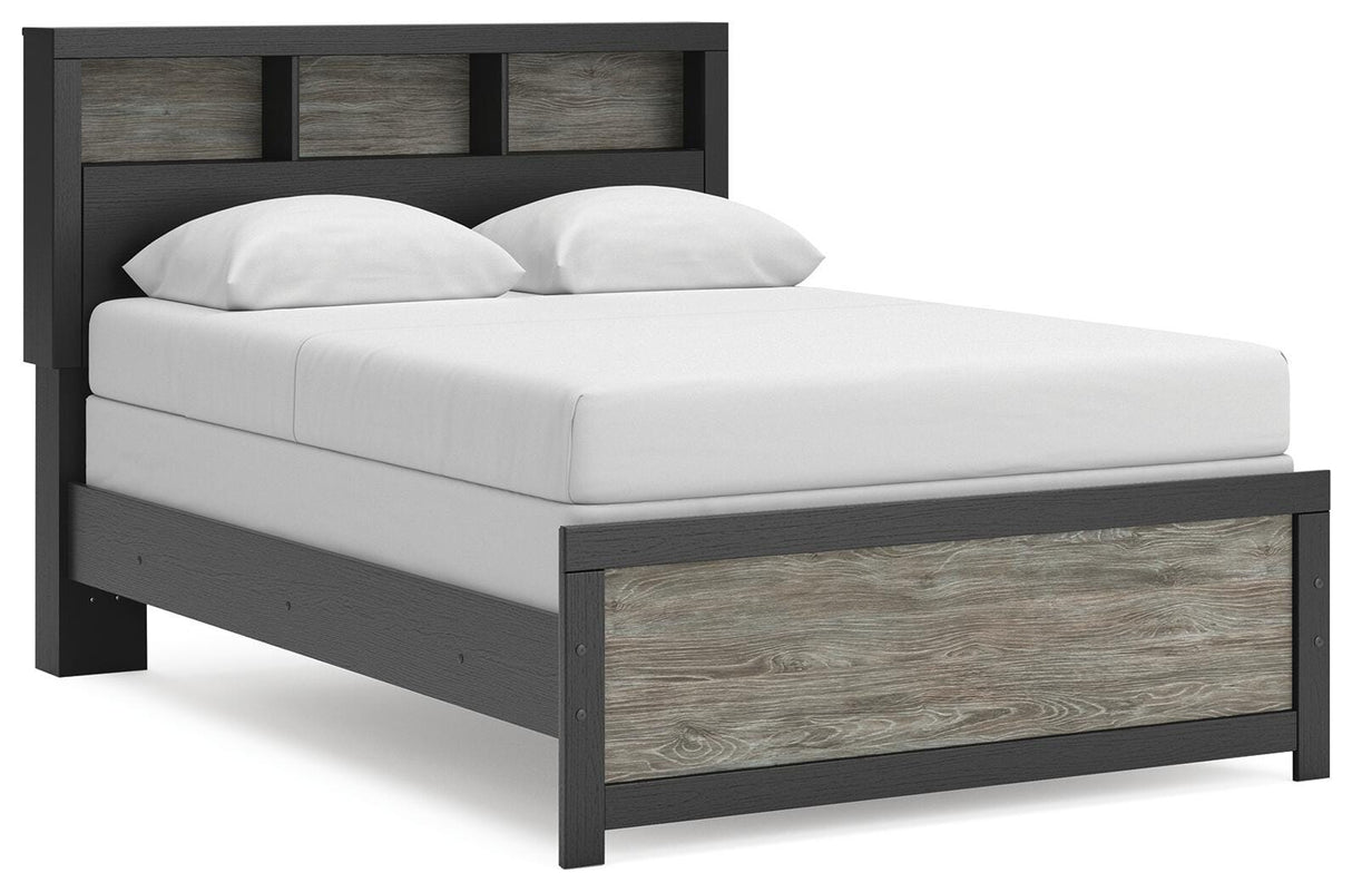 Broachmyn Black/Gray Full Bookcase Bed, Dresser and Mirror from Ashley - Luna Furniture