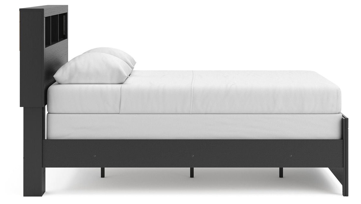 Broachmyn Black/Gray Full Bookcase Bed, Dresser and Mirror from Ashley - Luna Furniture
