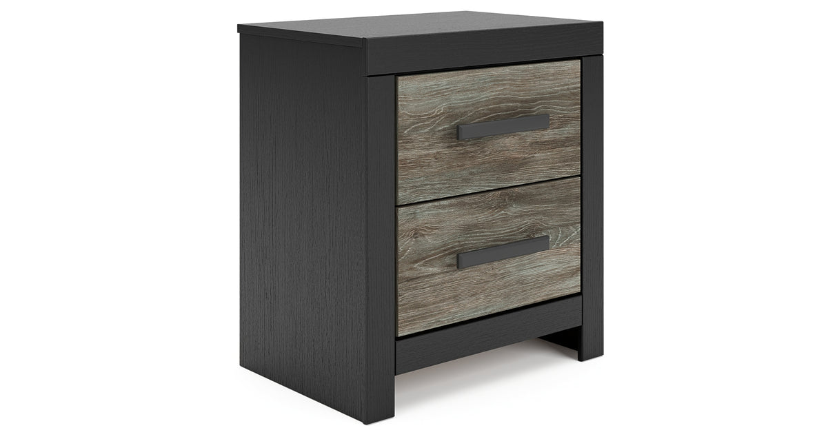 Broachmyn Black/Gray Queen Bookcase Panel Bed, Dresser, Mirror and Nightstand from Ashley Furniture - Luna Furniture
