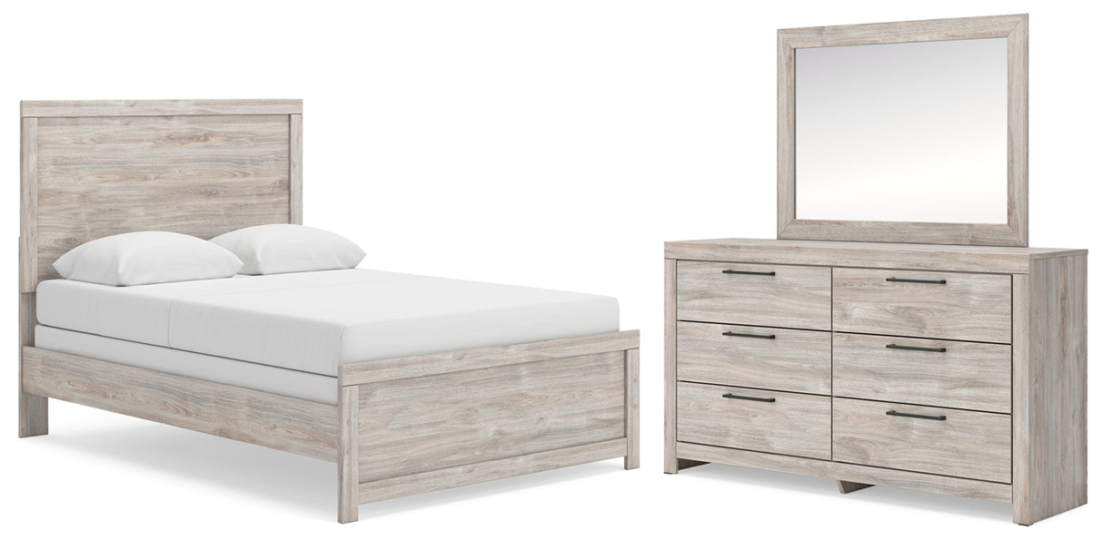 Broachmyn Gray Full Panel Bed, Dresser and Mirror from Ashley Furniture - Luna Furniture