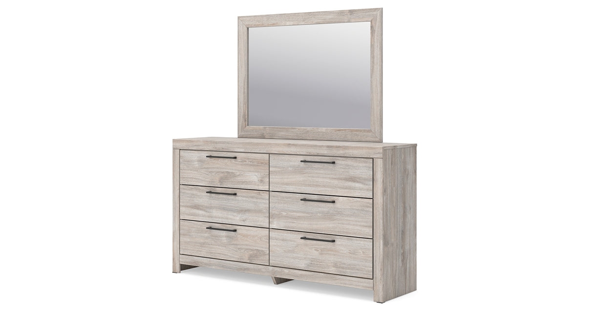 Broachmyn Gray Queen Panel Bed, Dresser and Mirror from Ashley Furniture - Luna Furniture