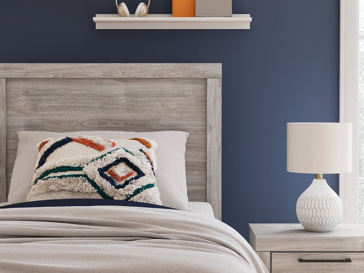 Broachmyn Gray Twin Panel Bed, Dresser and Mirror from Ashley Furniture - Luna Furniture