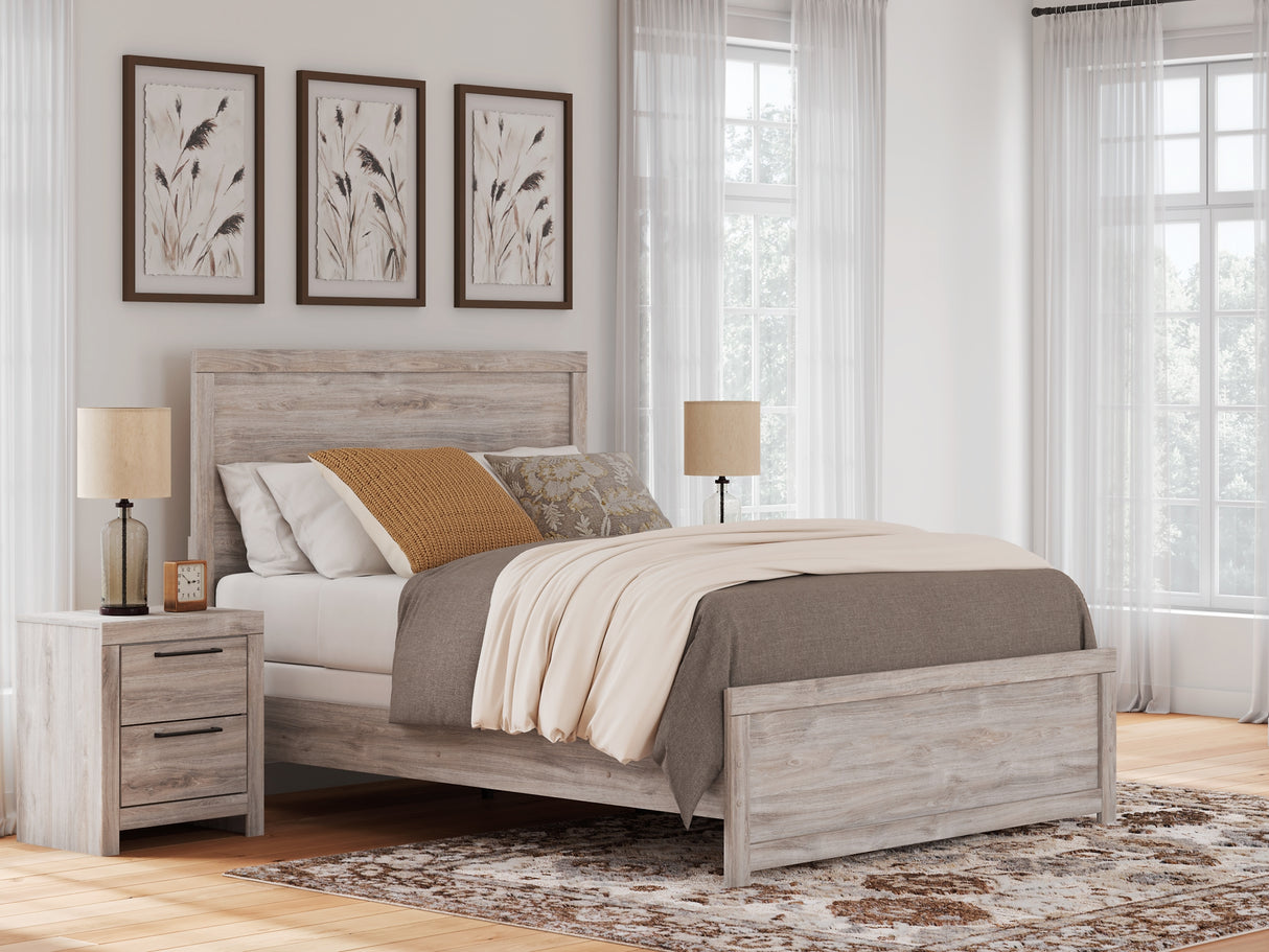 Broachmyn Gray Queen Panel Bed, Dresser and Mirror from Ashley Furniture - Luna Furniture