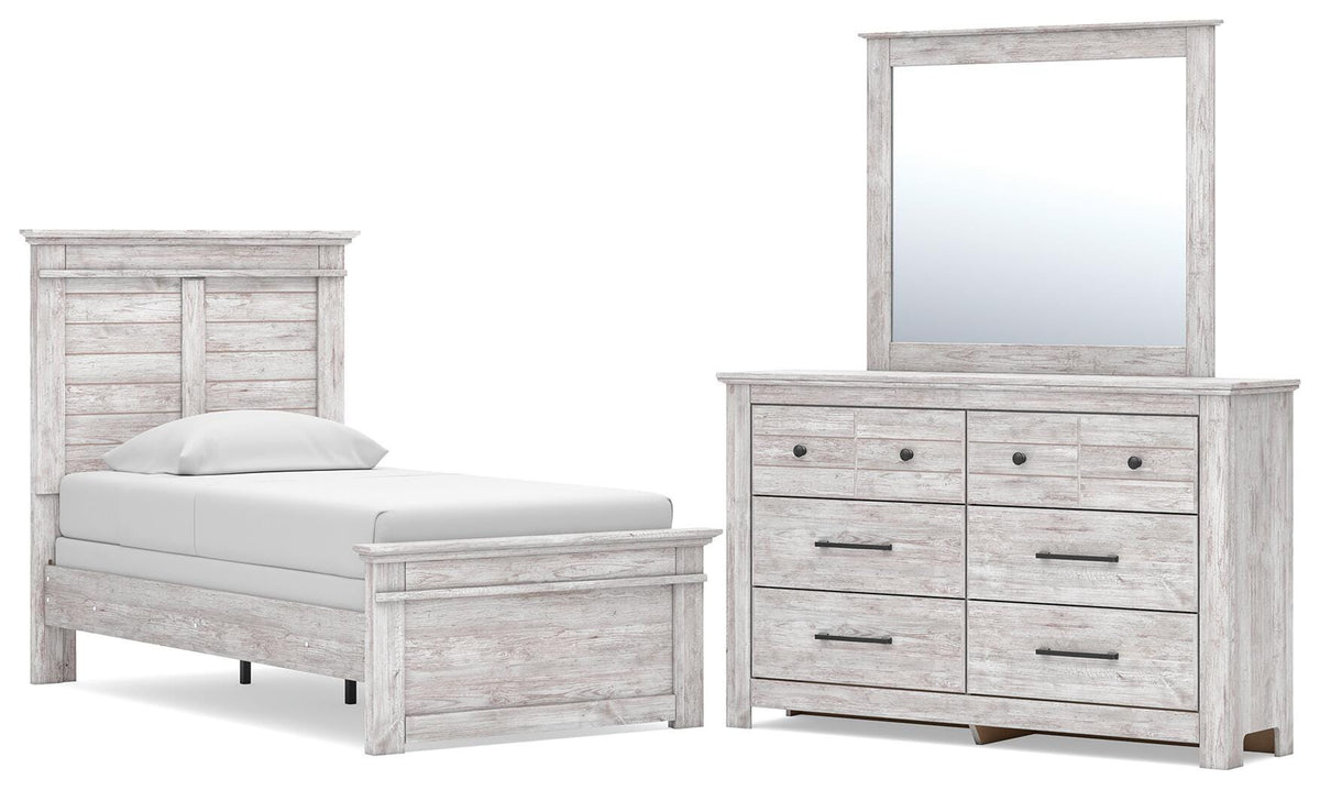 Makidern Twin Panel Bed, Dresser and Mirror from Ashley - Luna Furniture