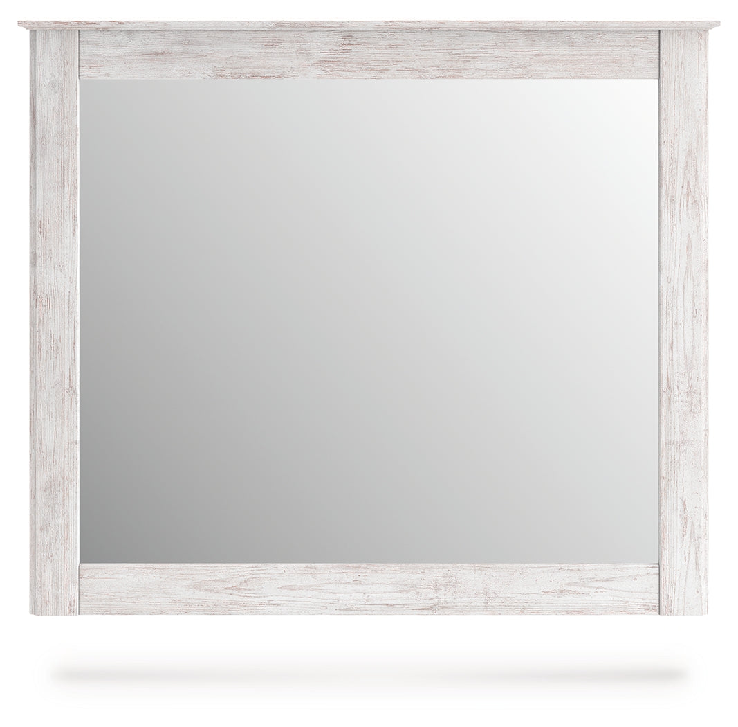 Makidern Whitewash Bedroom Mirror from Ashley Furniture - Luna Furniture