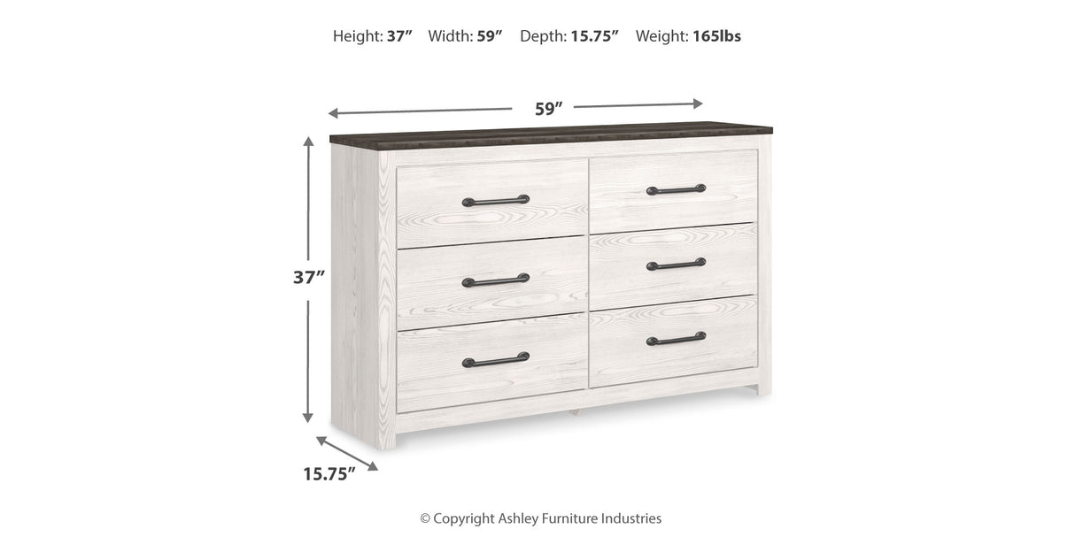 Gerridan Queen Panel Bed, Dresser and Nightstand from Ashley Furniture - Luna Furniture