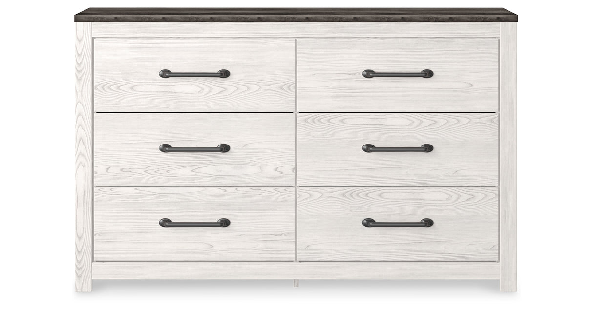 Gerridan White/Gray Queen Panel Bed, Dresser, Chest and Nightstand from Ashley Furniture - Luna Furniture