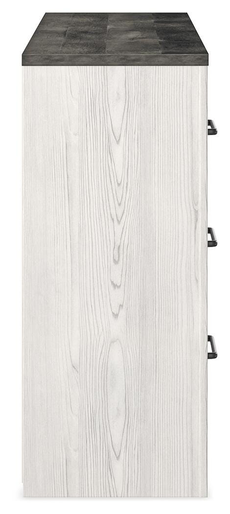 Gerridan Queen Panel Bed with Dresser in White/Gray from Ashley - Luna Furniture