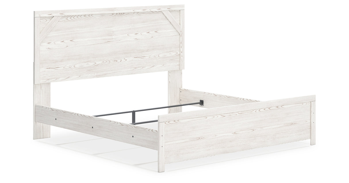 Gerridan White/Gray King Panel Bed, Dresser, Chest and 2 Nightstands from Ashley Furniture - Luna Furniture