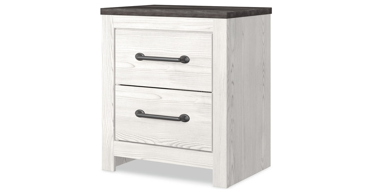 Gerridan White/Gray King Panel Bed, Dresser and 2 Nightstands from Ashley Furniture - Luna Furniture