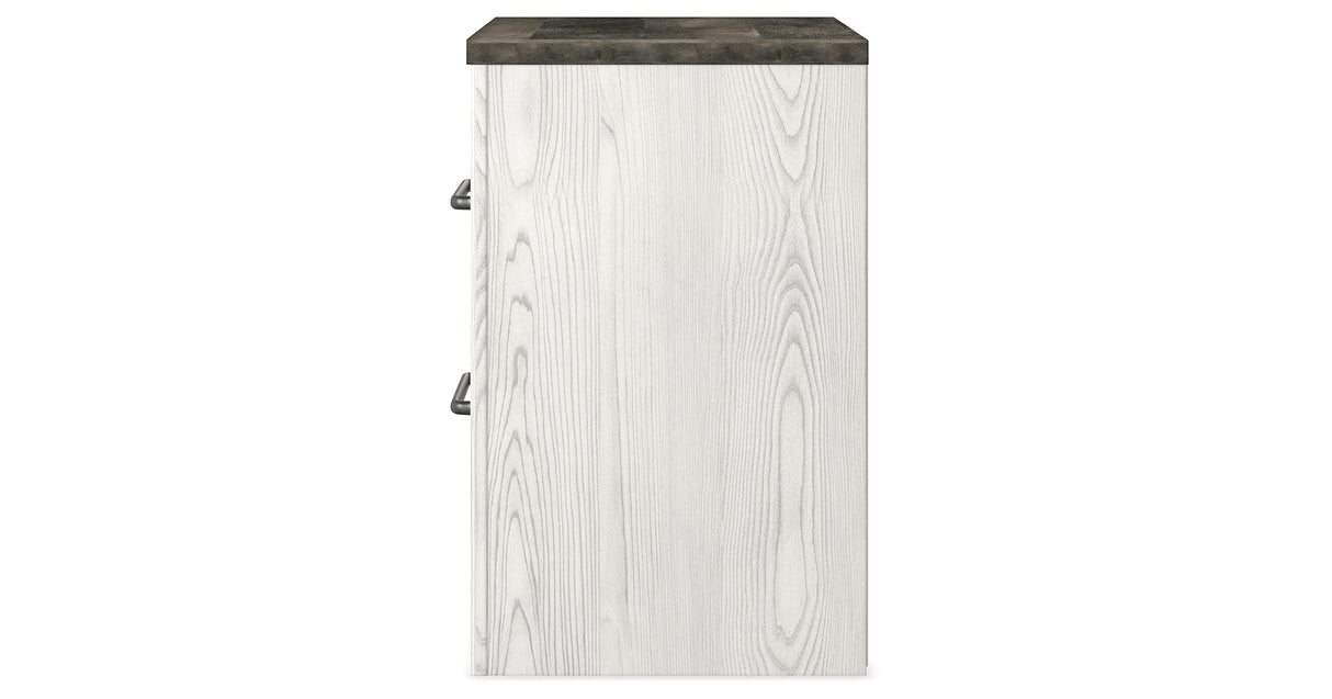 Gerridan White/Gray King Panel Bed, Dresser and 2 Nightstands from Ashley Furniture - Luna Furniture