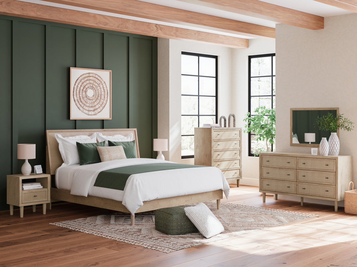 Cielden King Panel Bed with Dresser and Nightstand in Two-tone from Ashley Furniture - Luna Furniture
