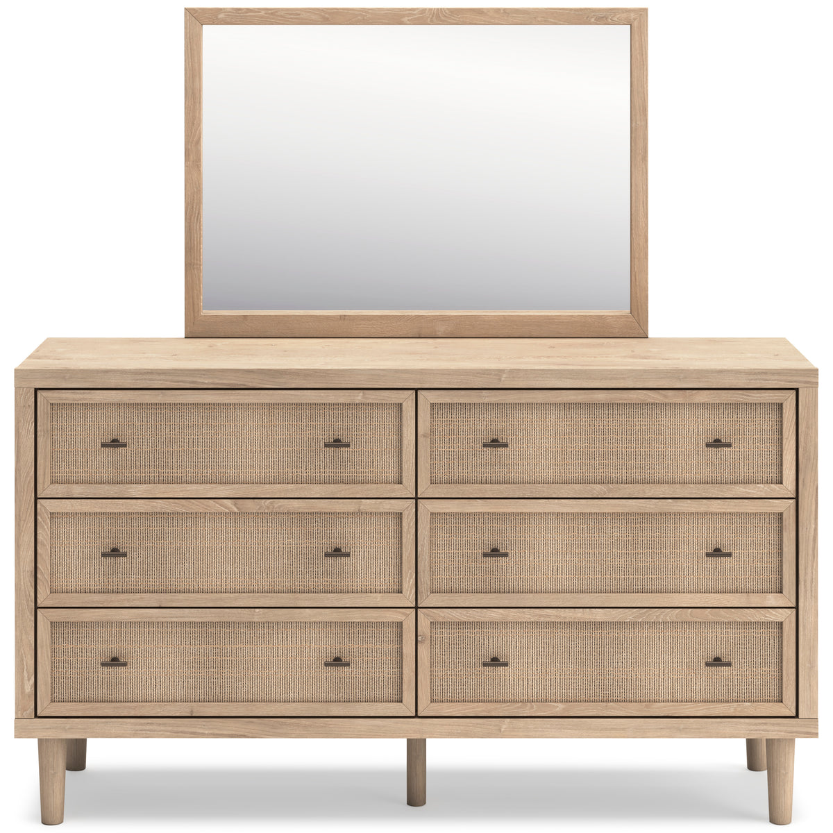 Cielden Soft Gray/Tan Upholstered Platform Bedroom Set from Ashley Furniture - Luna Furniture