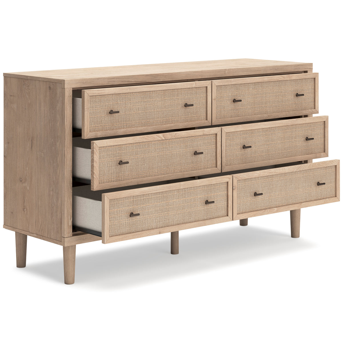 Cielden Soft Gray/Tan Upholstered Platform Bedroom Set from Ashley Furniture - Luna Furniture