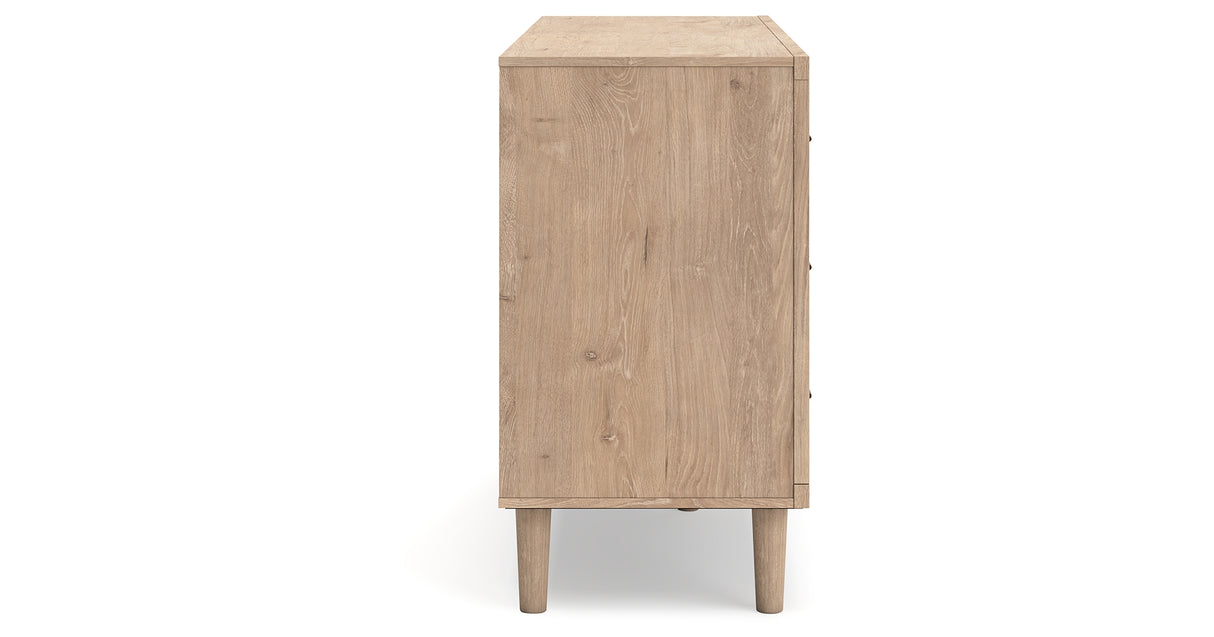 Cielden Full Upholstered Panel Bed with Dresser in Two-tone from Ashley Furniture - Luna Furniture