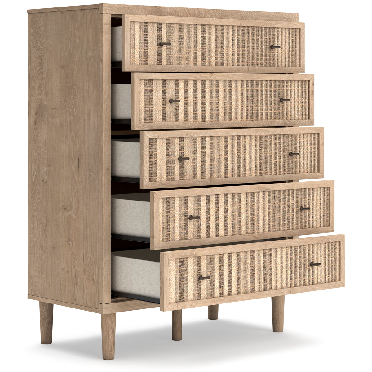 Cielden Soft Gray/Tan Upholstered Platform Bedroom Set from Ashley Furniture - Luna Furniture