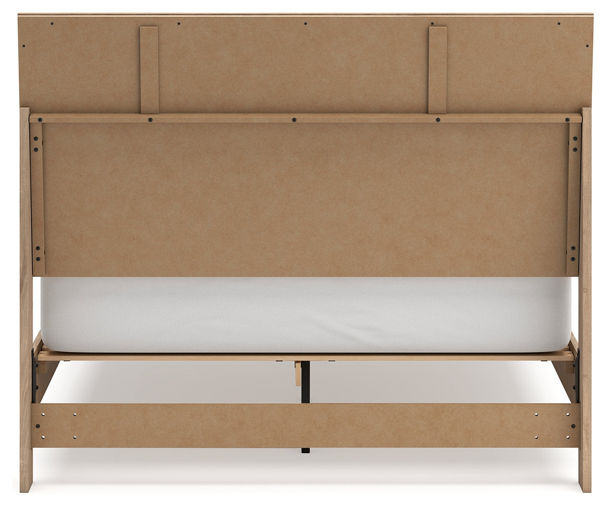 Cielden Queen Panel Bed with Mirrored Dresser in Two-tone from Ashley Furniture - Luna Furniture