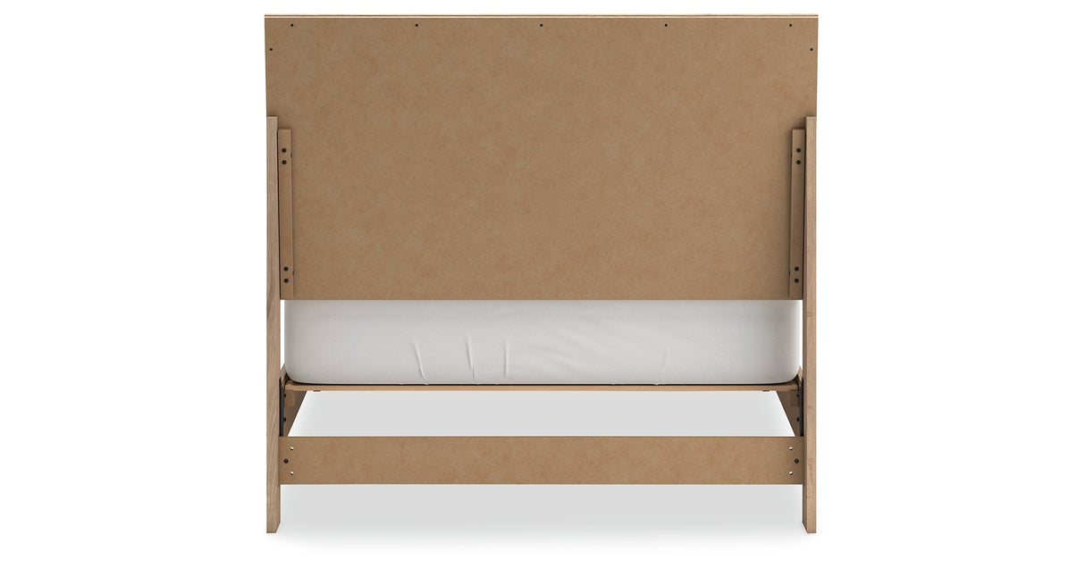 Cielden Full Panel Bed with Mirrored Dresser in Two-tone from Ashley - Luna Furniture