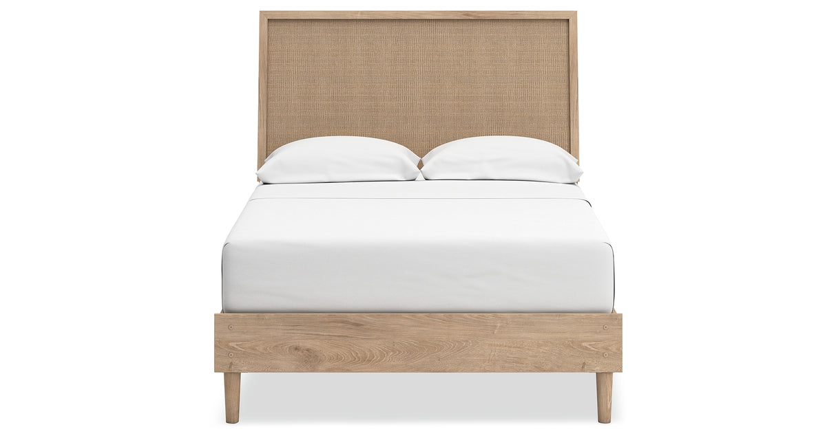 Cielden Full Panel Bed with Mirrored Dresser in Two-tone from Ashley - Luna Furniture