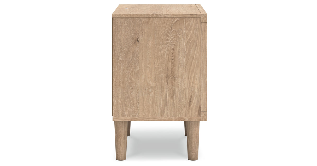 Cielden Queen Panel Headboard with Mirrored Dresser and 2 Nightstands in Two-tone from Ashley - Luna Furniture