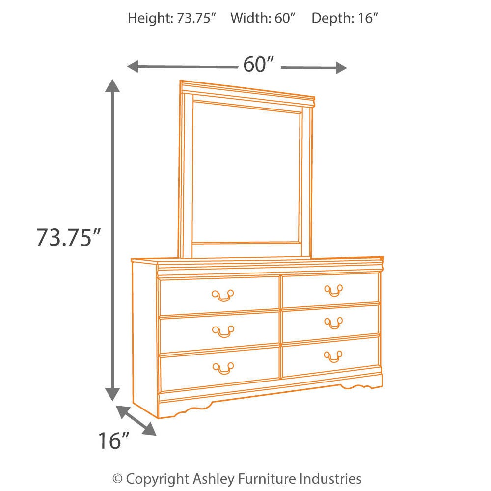 Huey Vineyard Black Dresser and Mirror from Ashley Furniture - Luna Furniture