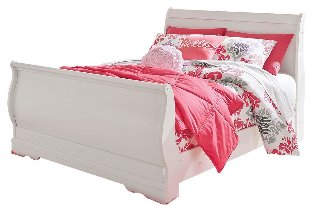 Anarasia White Full Sleigh Bed with Dresser from Ashley Furniture - Luna Furniture