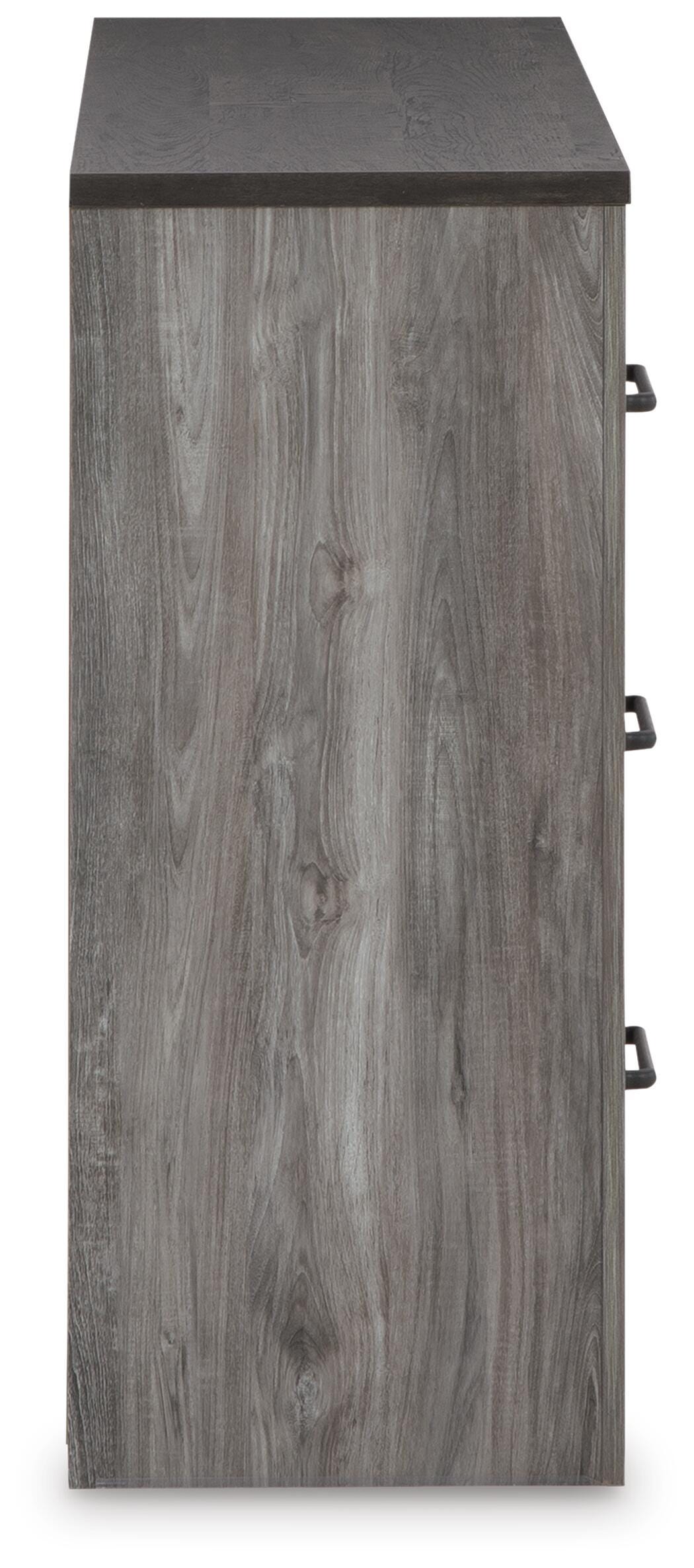 Bronyan Dark Gray Queen Panel Bed and Dresser from Ashley - Luna Furniture