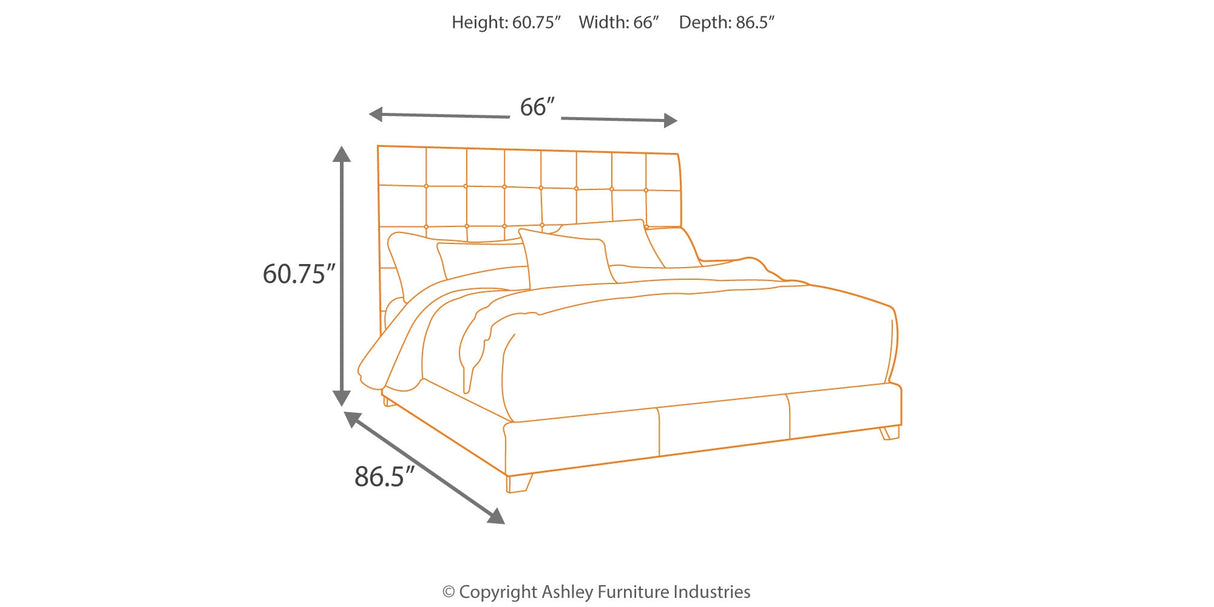 Dolante Beige Queen Upholstered Bed with Chest of Drawers and Nightstand from Ashley Furniture - Luna Furniture