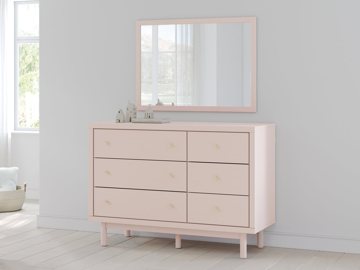 Wistenpine Blush Dresser and Mirror from Ashley - Luna Furniture