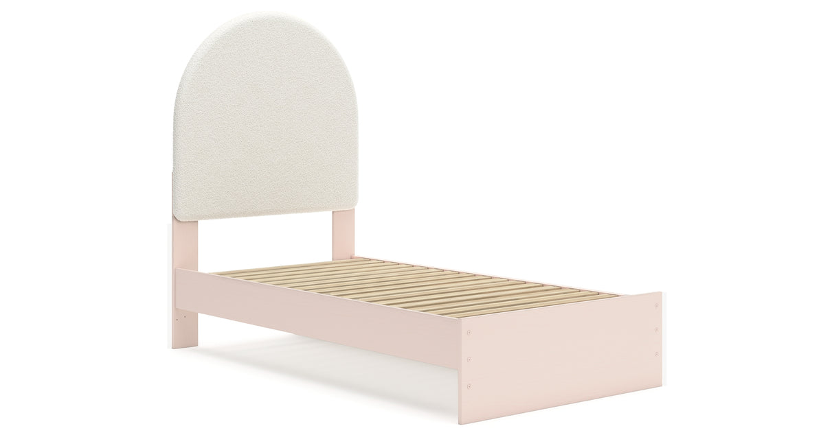 Wistenpine Blush Twin Upholstered Storage Platform Bed with 2 Drawers from Ashley - Luna Furniture